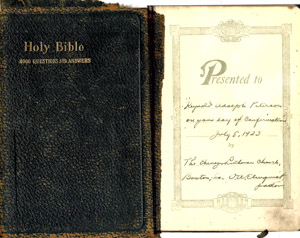 My Dad's Ebenezer Lutheran Church Bible